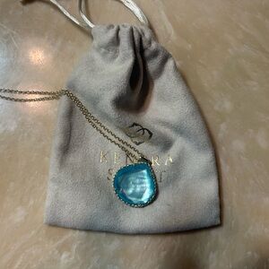 Kendra Scott Aqua Pendant Necklace